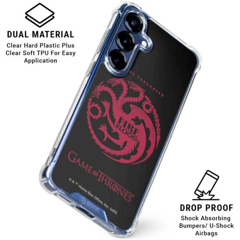 Game of Thrones: House Targaryen Galaxy S25 Clear Case